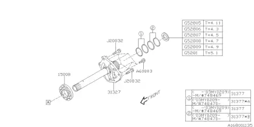 806528070 Шайба регулировочная SUBARU