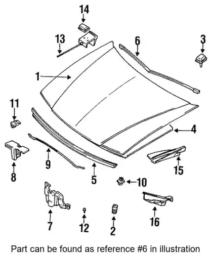 УПЛОТНИТЕЛЬ КАПОТА 57252AA000 SUBARU