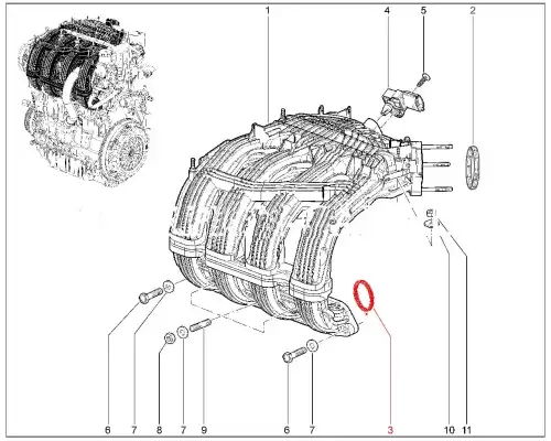 УПЛОТНИТЕЛЬ ГАЗОВОГО КАНАЛА 21177100863800 LADA