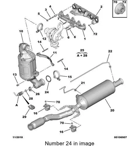 УПЛОТНЕНИЕ КАТАЛИЗАТОРА C4 PICASSO 9827452680 PSA