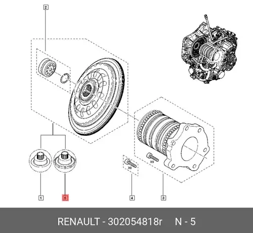CLUTCH KIT 302054818R RENAULT