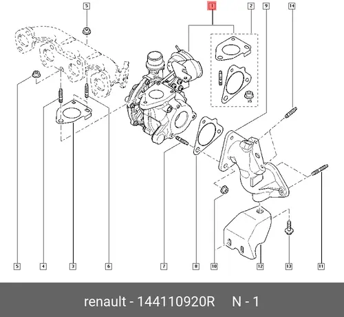TURBO REWORKED 144110920R RENAULT