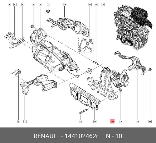 TURBO-W/MANIF, REM 144102462R RENAULT