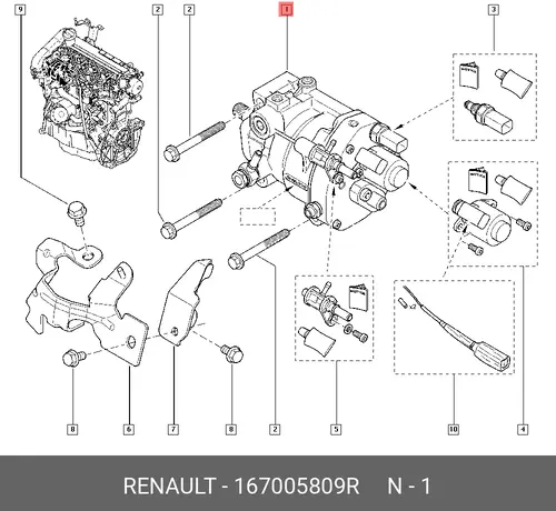 PUMP-DIESEL HIGH P 167005809R RENAULT