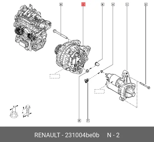 ДЕТАЛЬ 231004BE0B RENAULT