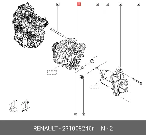 GENERATOR 4A16 231008246R RENAULT