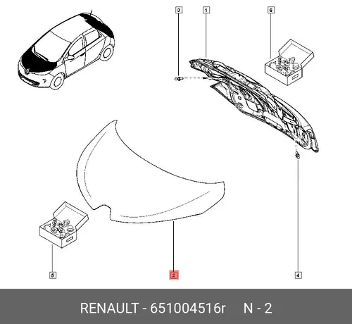 HOOD ASSY 651004516R RENAULT