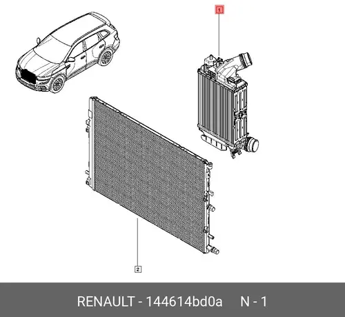 COOLER ASSY-INTER 144614BD0A RENAULT