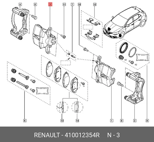 BREMSSATTEL 7A32 410012354R RENAULT