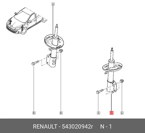 ABS-SHOCK,FR 543020942R RENAULT
