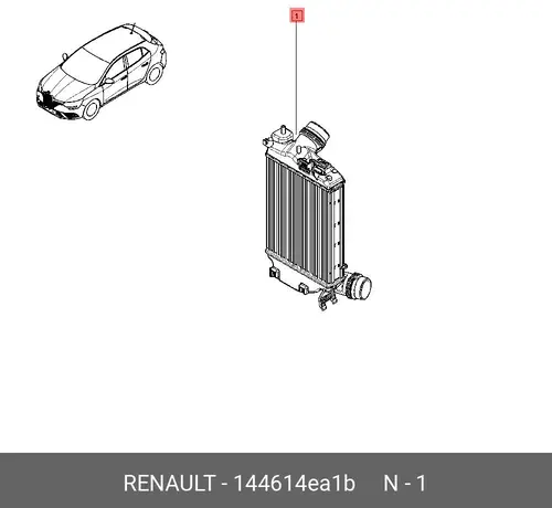 COOLER ASSY-INTER 144614EA1B RENAULT
