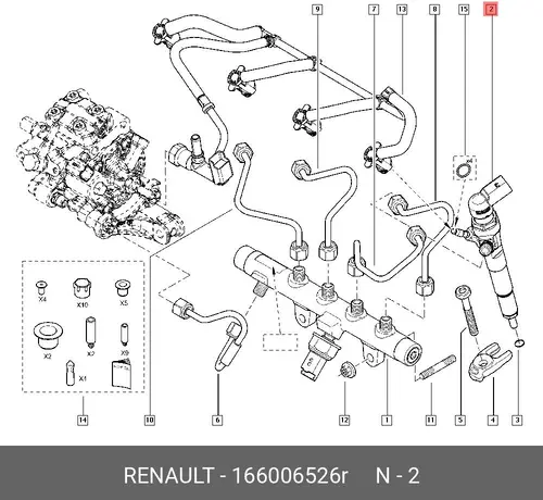 INJECTOR REWORKED 166006526R RENAULT
