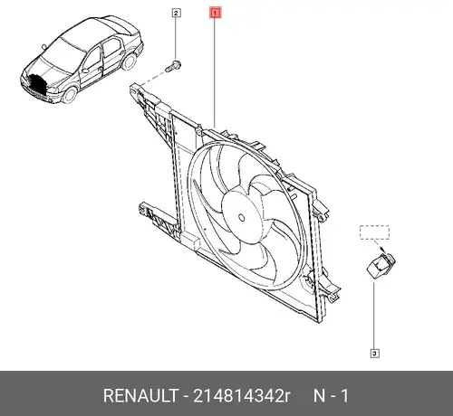 KUEHLERZARGE DA87 214814342R RENAULT