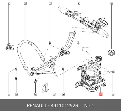 Насос гидроусилителя руля RENAULT 491101292R