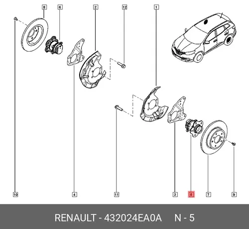 Ступица RENAULT 432024EA0A