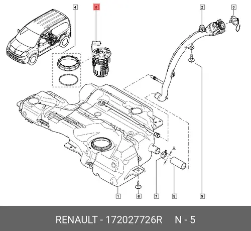 MODULE-PUMP GAUGE 172027726R RENAULT