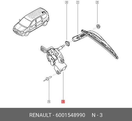 WISCHERMOTOR DP85 6001548990 RENAULT