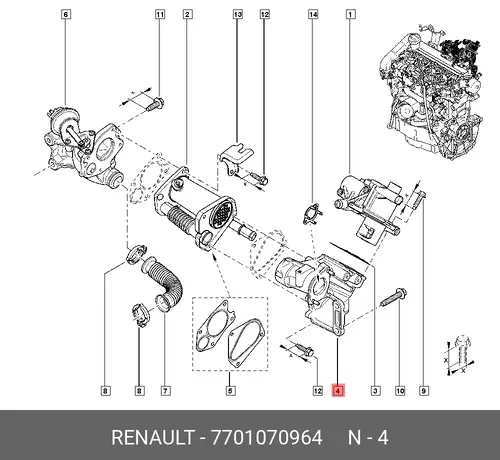 7701070964 Крепление RENAULT
