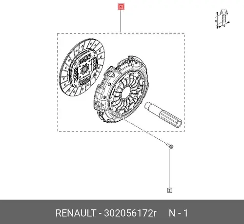 Диск сцепления RENAULT 302056172R
