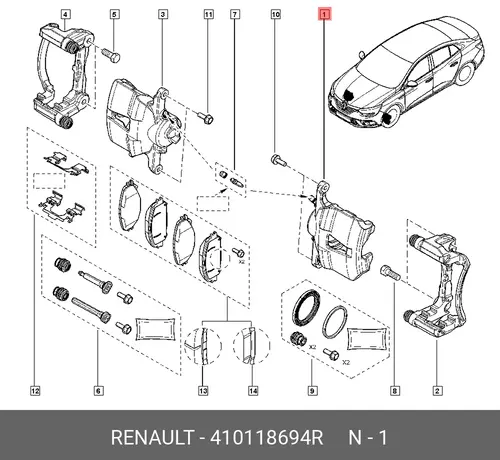 BREMSSATTEL 7A32 410118694R RENAULT