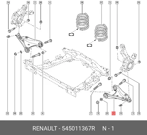 Рычаг подвески RENAULT 545011367R