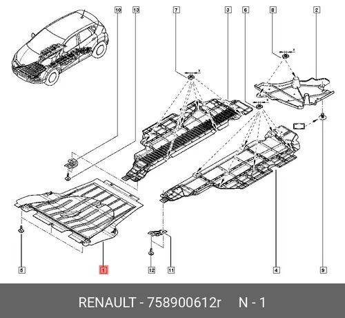 ABDECKUNG 2A46 758900612R RENAULT