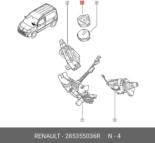SENSOR-RAIN LIGHT 285355036R RENAULT