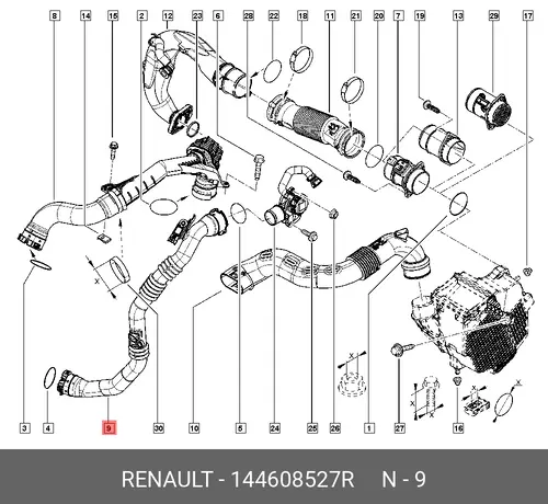 DUCT COMPL-EXCHANG 144608527R RENAULT
