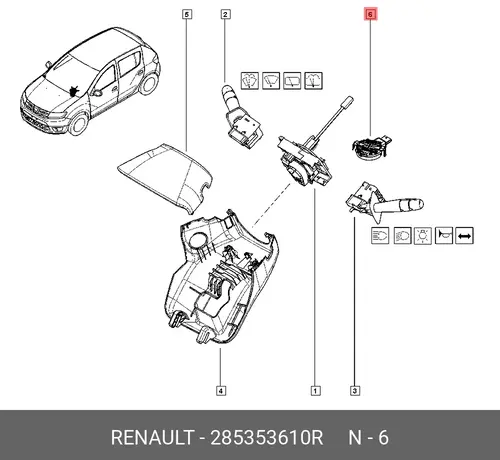 Датчик ABS RENAULT 285353610R