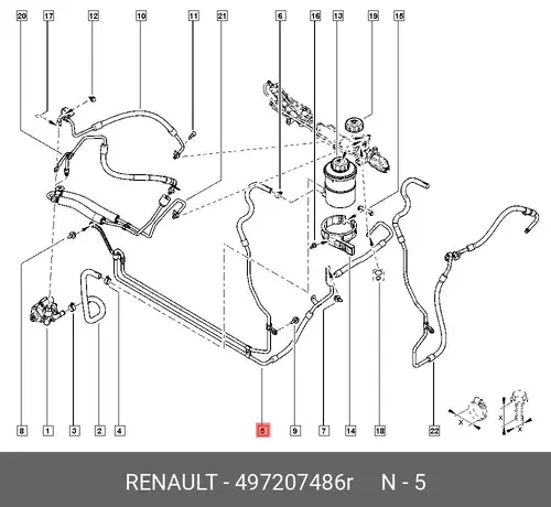 Масляный радиатор RENAULT 497207486R