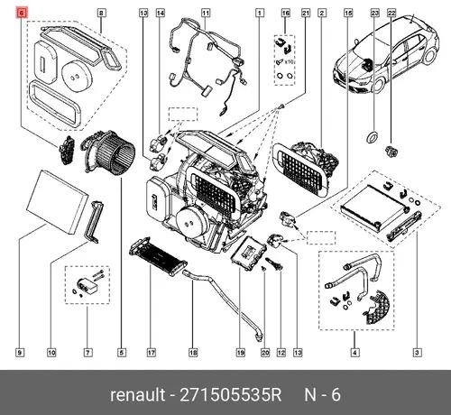 271505535R Регулятор вентилятора RENAULT