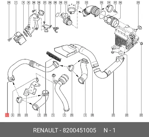 AIR OUTLET MNFLD 8200451005 RENAULT