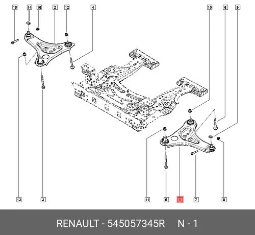Шаровая опора RENAULT 545057345R