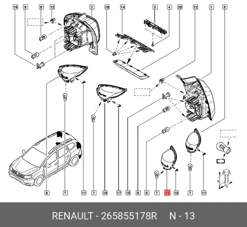 Фара противотуманная RENAULT 265855178R