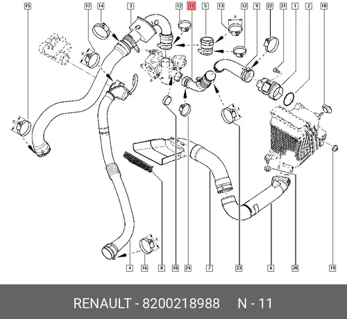Фильтр воздушный RENAULT 8200218988