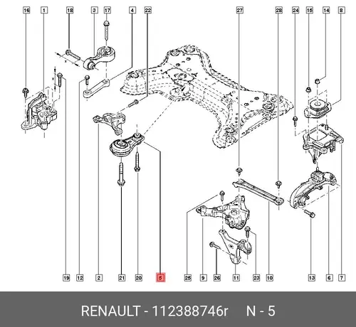 Подушка 112388746R RENAULT