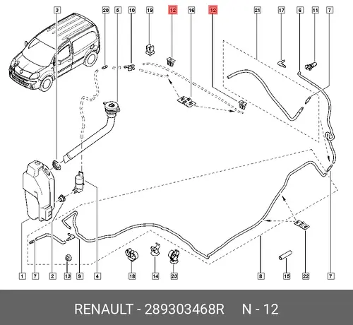 JET-WS WASHER 289303468R RENAULT