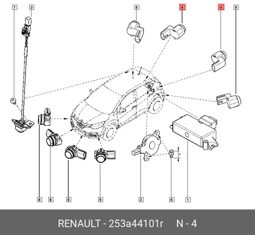 ДАТЧИК ПАРКОВКИ 253A44101R RENAULT