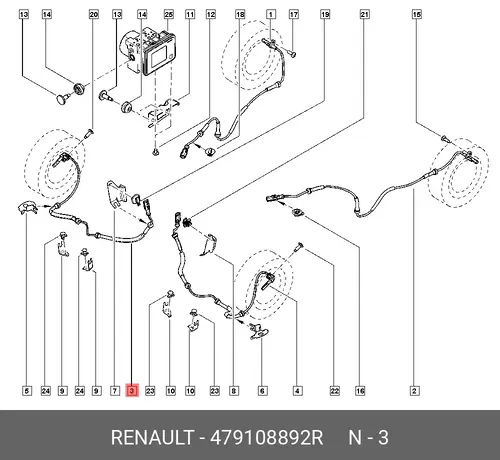 Датчик ABS RENAULT 479108892R