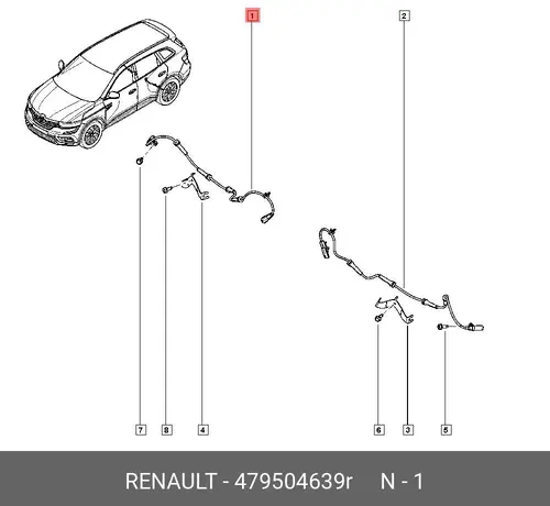 Датчик ABS RENAULT 479504639R