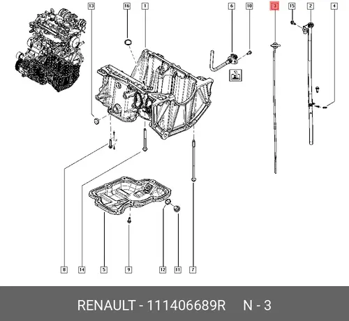 DIPSTICK-OIL 111406689R RENAULT