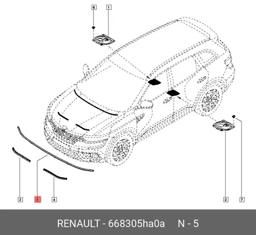 DICHTUNG QN64 668305HA0A RENAULT