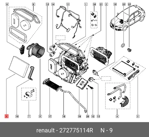 Салонный фильтр RENAULT 272775114R