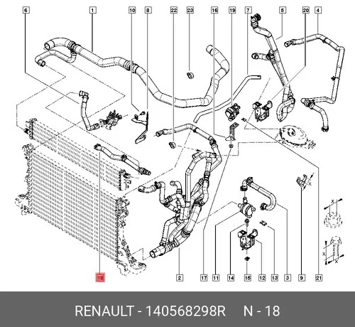 PIPE-EGR OUTLET 140568298R RENAULT