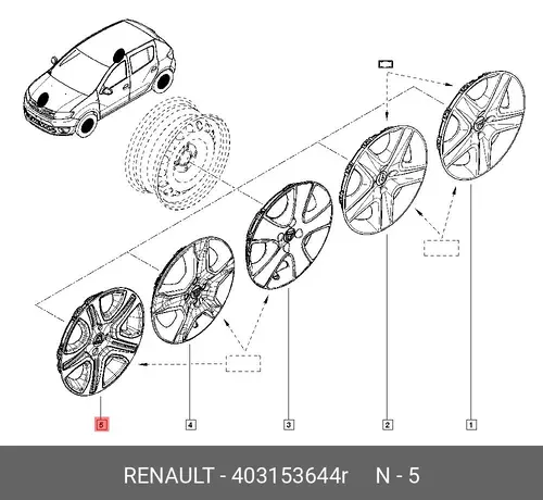 колпак колеса 16''expression!\ Renault 403153644R