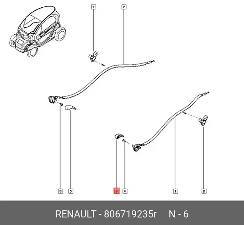 Ручка двери RENAULT 806719235R