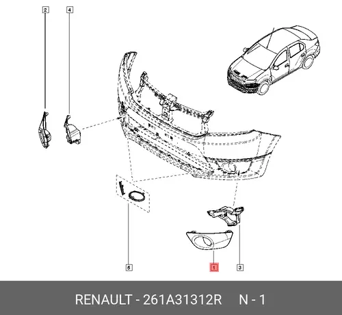 Деталь 261A31312R RENAULT
