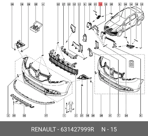 HALTER DH55 631427999R RENAULT