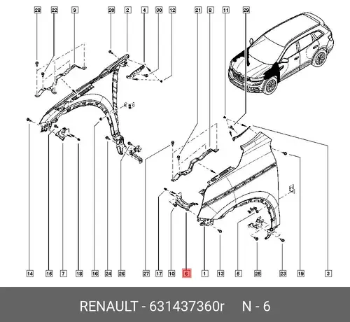 KOTFL.HALTER QN46 631437360R RENAULT