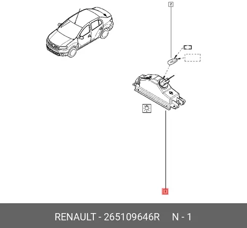 Фонарь габаритный RENAULT 265109646R